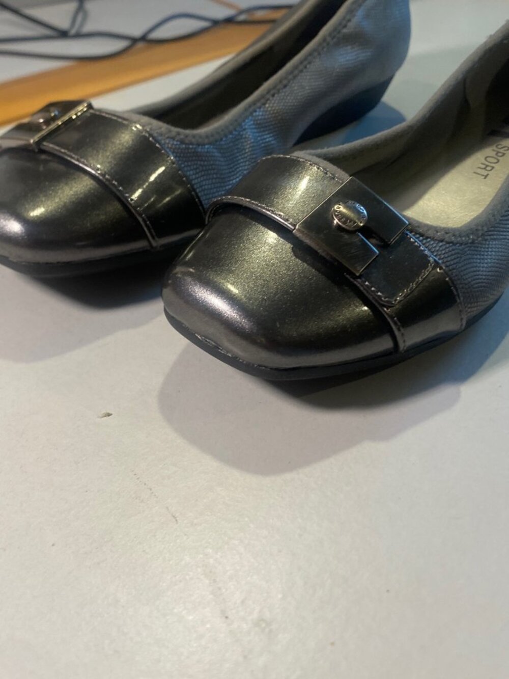 Anne Klein Sport - Size 10M - Women's Ursala Ballet Flat Shoe in Pewter